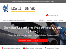 Tablet Screenshot of ds-elteknik.dk